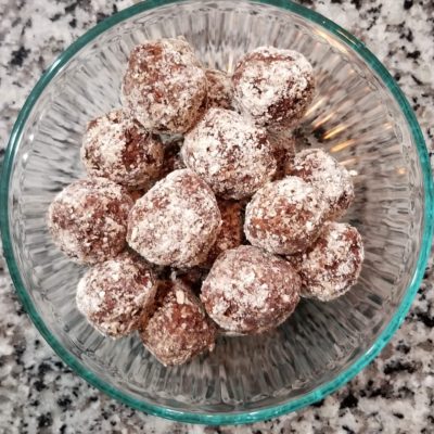 almond, walnut, and date energy balls