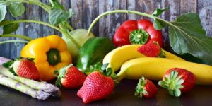 Fruits and vegetables for a healthy diet